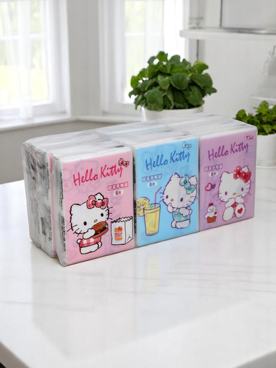 Мини хигиенни кърпички 8БР x 9БР. Hello Kitty