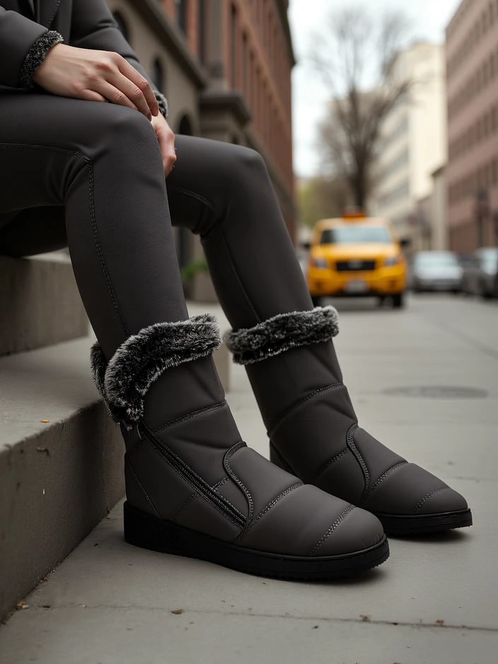 Женски зимни ботуши, наподобяващи снежни ботуши Baccinis