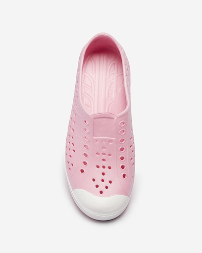 Розови ажурни детски гумени маратонки Jiteri - Обувки