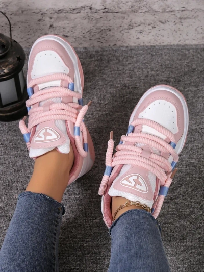 Royalfashion дамски спортни маратонки с декоративни връзки Clesiv