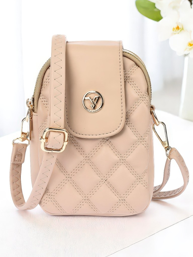 Royalfashion Многофункционална чанта-портфейл на каишка Капитонирана Charm