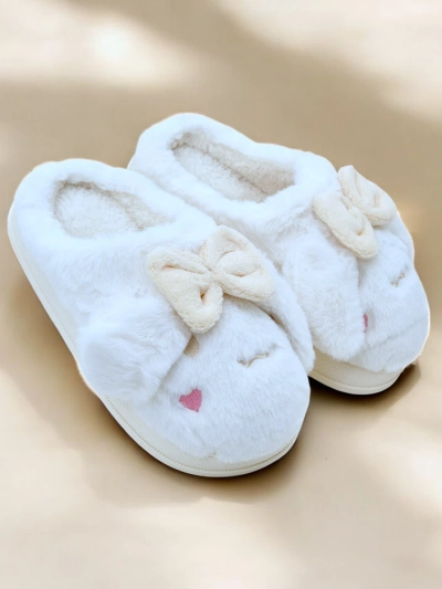 Обувки с козина за жени Royalfashion с панделка Савос