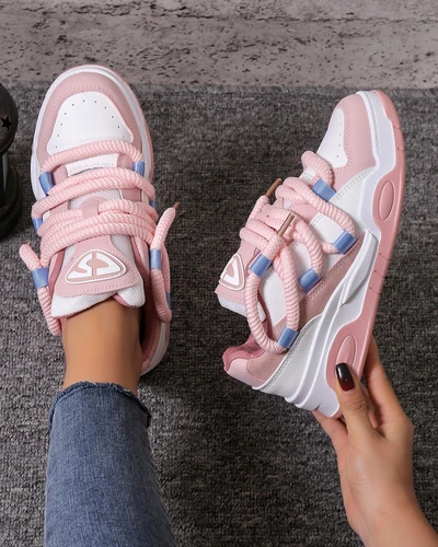 Royalfashion дамски спортни маратонки с декоративни връзки Clesiv