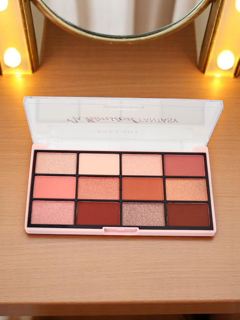 ANYLADY Палитра от 12 сенки за очи с брокатени и матови завършеци Шампанско Руби Гламур