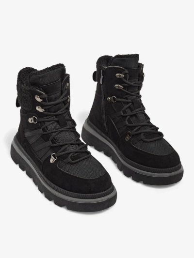 Дамски боти Aurora Черни кожени елегантни за есента