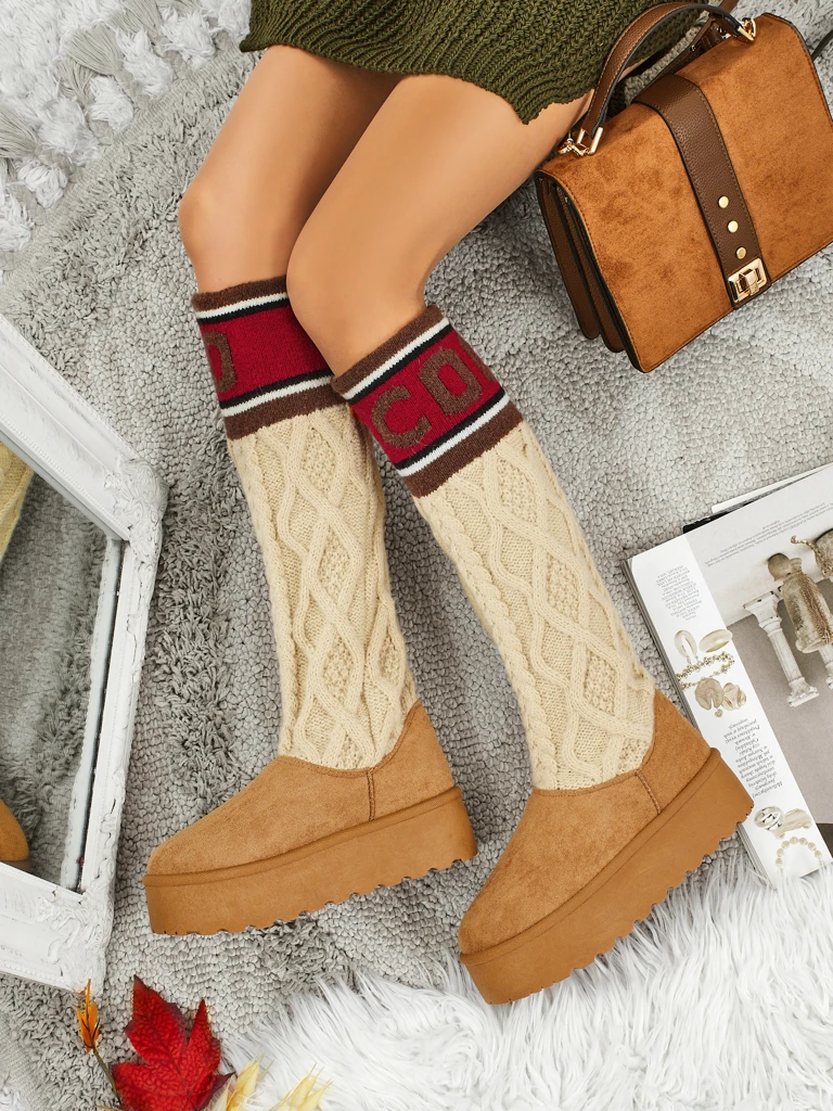 Високи дамски ботуши а ла снегоходки с горна част Anane