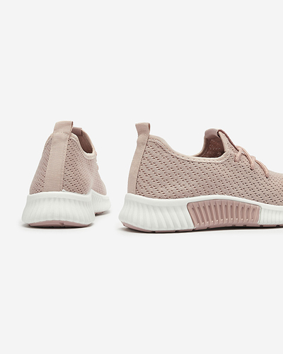 Розови дамски спортни обувки от плат Vobbu- Footwear