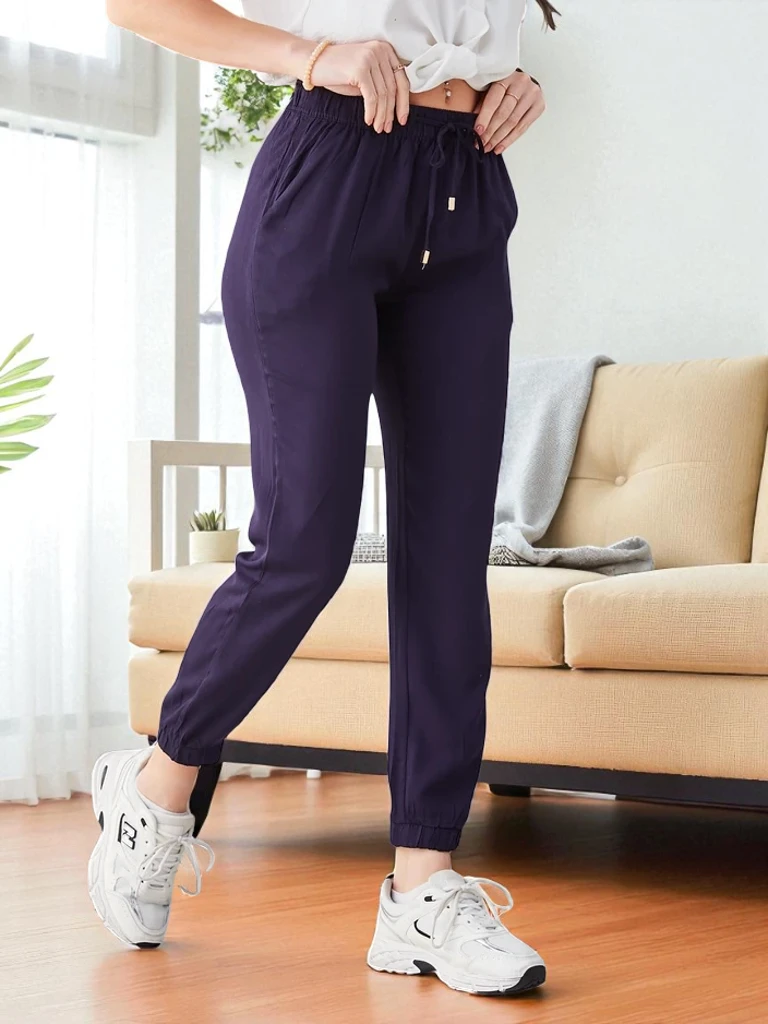 Sofía Тъмносини Дълги Панталони от Лиоцел