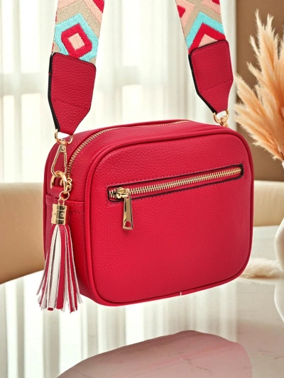 Royalfashion Малка дамска чанта от еко кожа с цветна каишка Kovi Lace