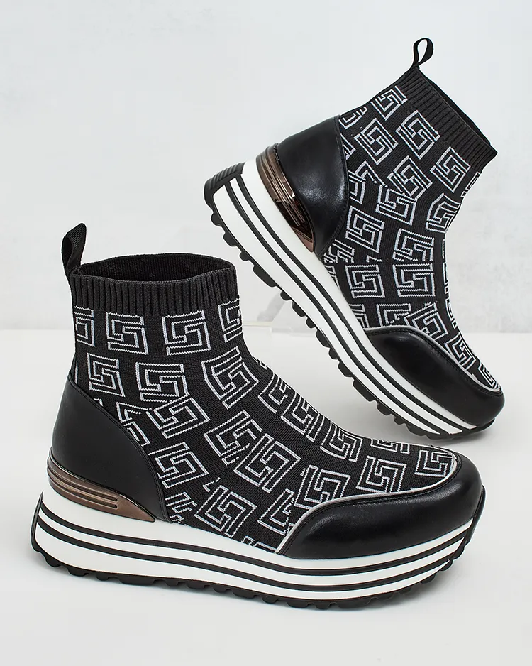 Royalfashion Дамски спортни високи маратонки Lori