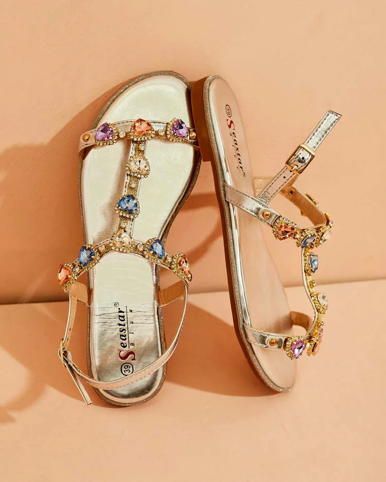 Royalfashion Дамски сандали Selina с цирконий