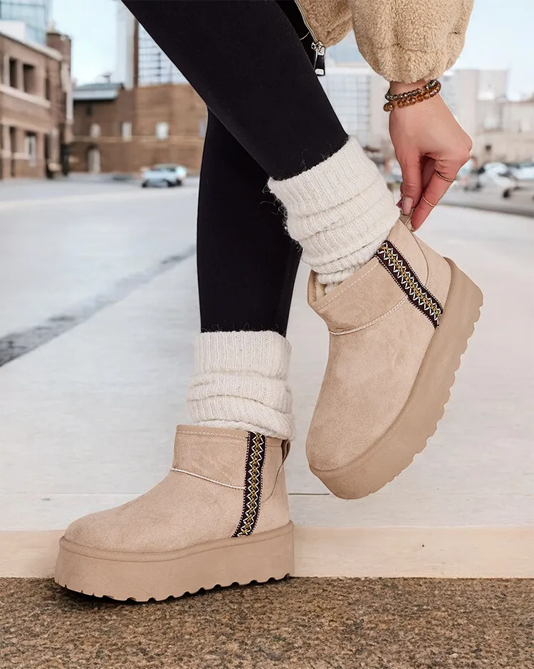 Royalfashion Къси снежни ботуши за жени Haluzi