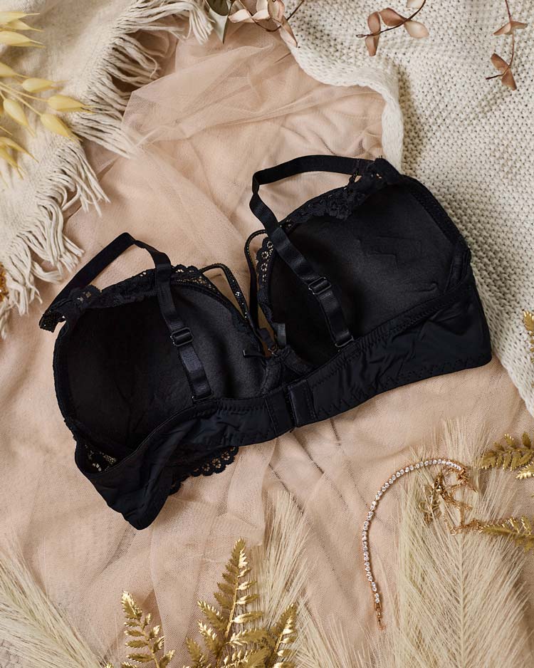 Royalfashion Дамски сутиен, украсен с дантела