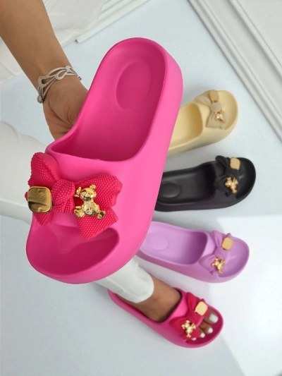 Royalfashion Дамски гумени чехли с декоративна панделка Alday