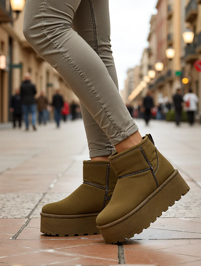 Royalfashion Къси ботуши дамски обувки в стил сняг Wiebi