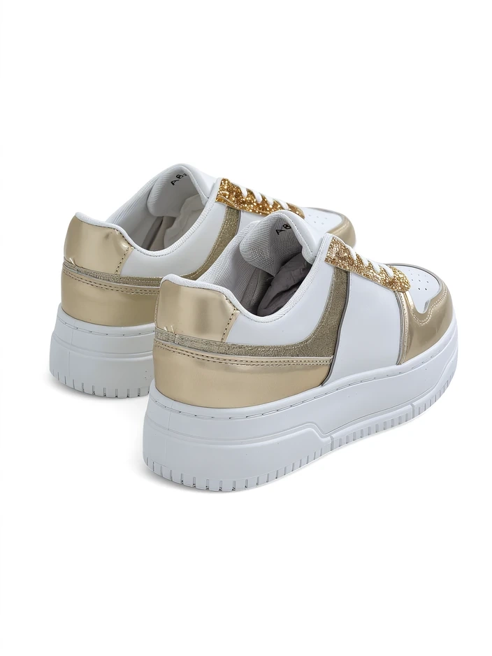 Bella Glamour Златни Дамски Сникърси