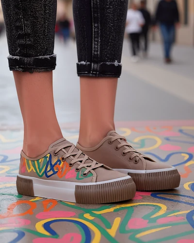 Royalfashion Женски маратонки с принт на сърца Sercess