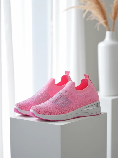 Обувки тип слип-он с платформа за жени Royalfashion с камъни Qelavise