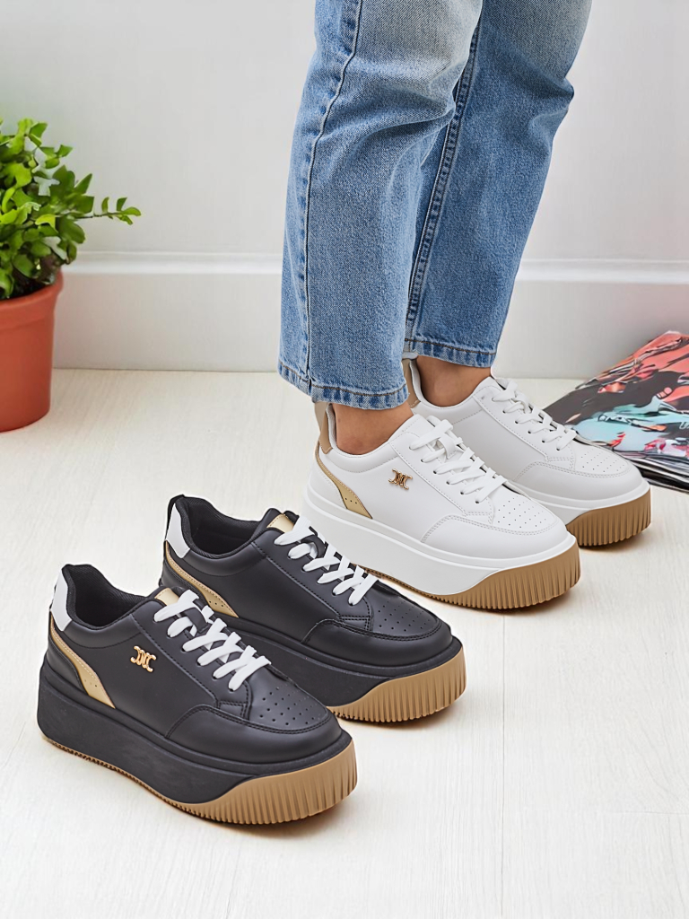 Дамски сникърси Arianna Bianco на платформа от екологична кожа 5 см