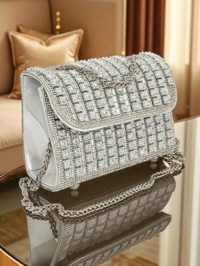 Royalfashion Дамска чанта клъч с цирконии Elira Dusk