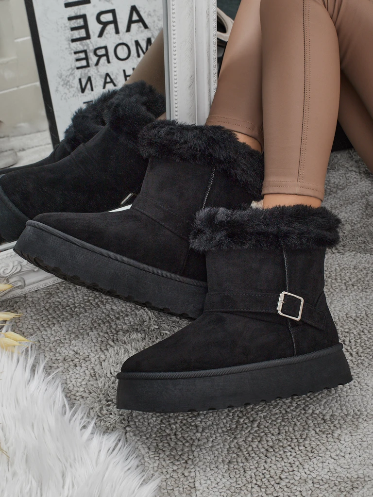 Royalfashion Къси дамски боти тип снегоходки Myrelle