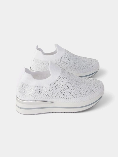 Обувки за спорт за жени Royalfashion с ластик и камъни. Adeq