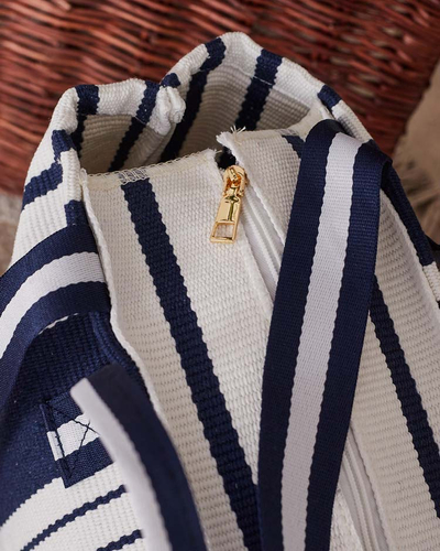 Royalfashion Чанта за рамо от плат на райета