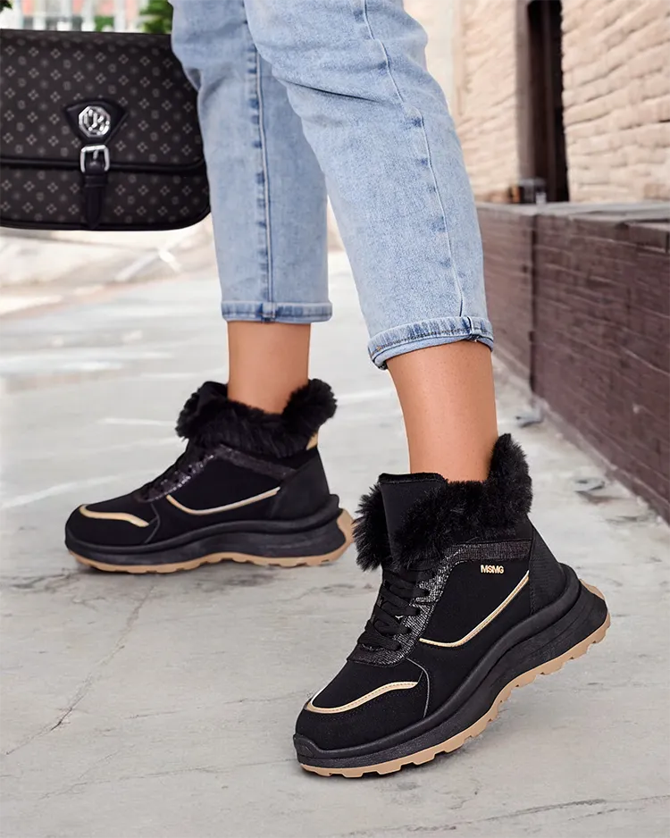 Royalfashion Затоплени дамски маратонки с кожа Mofell