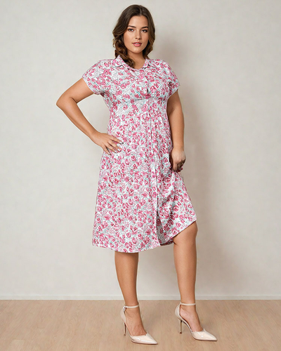 Royalfashion Дамска флорална миди рокля