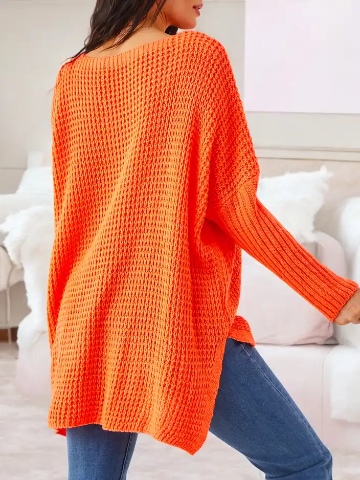 Роялфешън акрилен дамски плетен пуловер с надписи