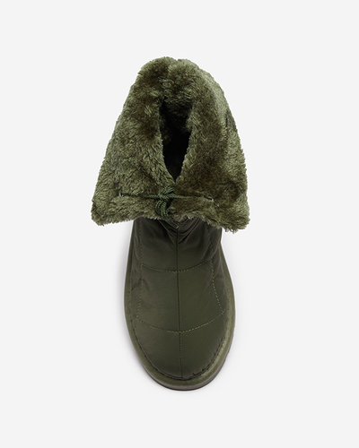 Тъмнозелени дамски обувки a'la ботуши за сняг Amirfu- Footwear