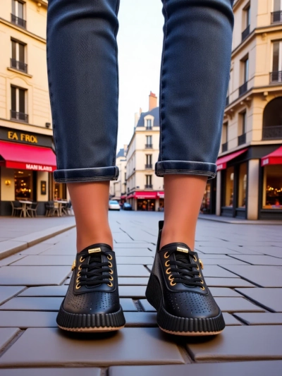 Royalfashion Дамски спортни перфорирани маратонки Jovenes