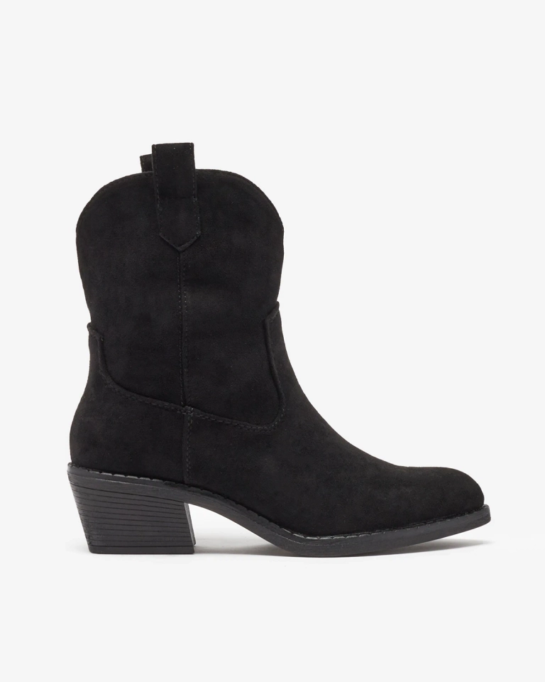 Royalfashion Черни дамски изолирани каубойски ботуши Bronco