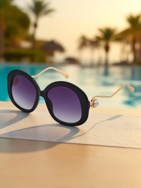 Royalfashion Слънчеви очила с декоративни дръжки Glam Shine