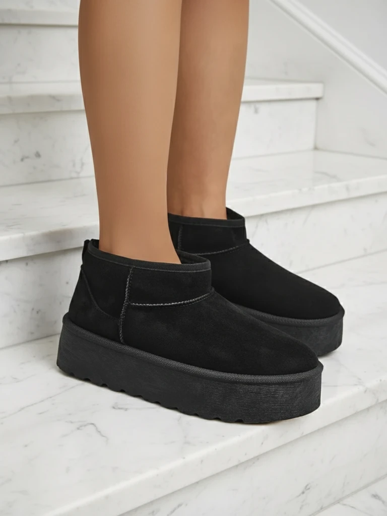 Royalfashion Дамски ботуши за сняг на платформа a'la в черно Dagodo