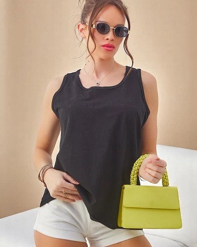 Royalfashion Женаятен памучен потник с дантела на гърба