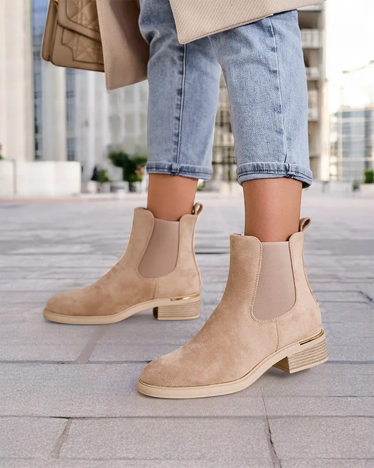 Дамски влечен сайден ток ботуши на Royalfashion Rizones