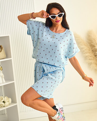 Royalfashion Дамски памучен летен комплект