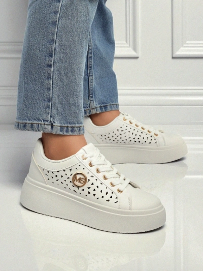 Aurelia Bianca – Бели Сникърси Платформа Royalfashion Ecru