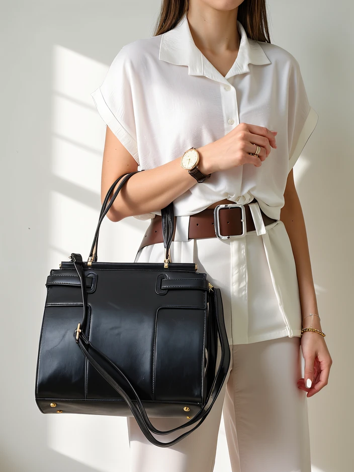 Royalfashion Елегантна дамска чанта с голям размер