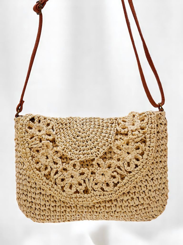 Royalfashion Малка сламена дамска чанта Sunny Stripes Mini