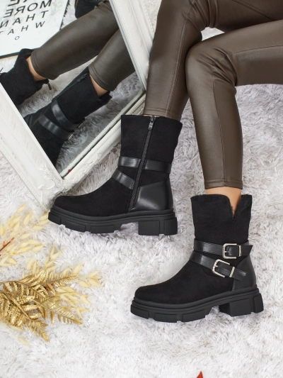 Високи дамски еко велурени боти Callire