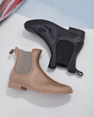 Роялфешън дамски лачени гумирани ботуши Серис