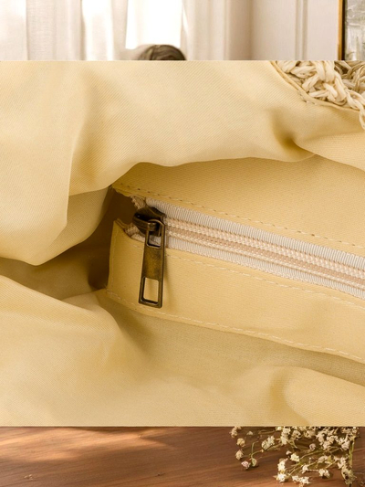 Royalfashion Голяма дамска сламена чанта Sunny Straw