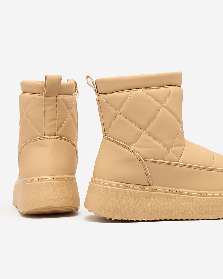 Royalfashion Светлокафяви дамски ботуши a'la snow boots Kacecica