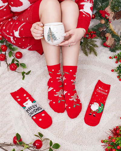 Royalfashion Коледни чорапи в кутия 3/пак