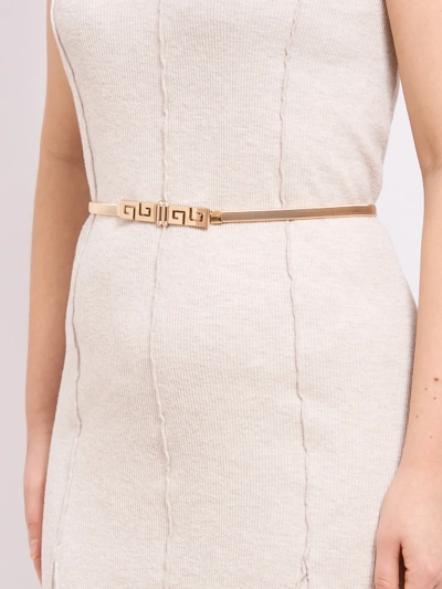 Златен метален дамски колан Minerva Elegante с гръцки мотив, 64-100 см