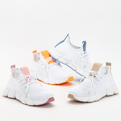 Biało- różowe sportowe buty damskie Baym - Obuwie