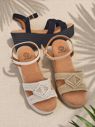 Royalfashion Дамски сандали на платформа с плитка Sunny Day