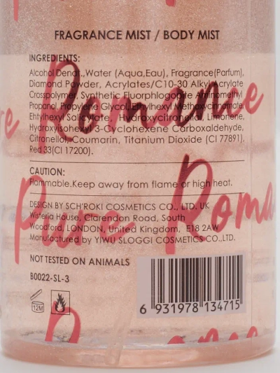 Розов Сладки одеколон с блясък 88 мл